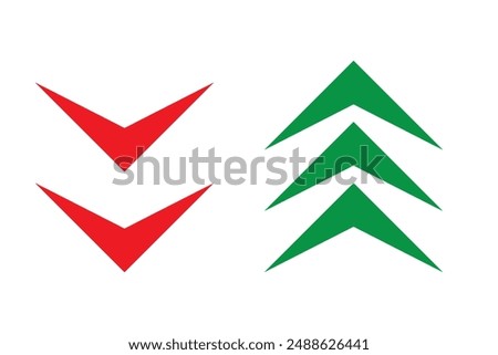 Arrow icon chevron doodle black line graphic design. Vector isolated on white background. Vector illustration.