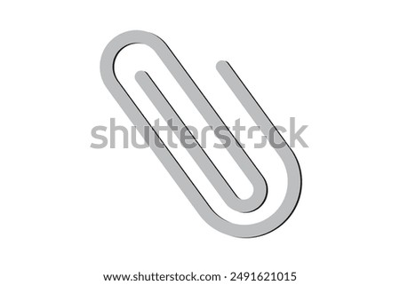 Link icon, paperclip icon vector set. Attached file sign, Office document attachment, Paper clip icons collection. Editable stroke.