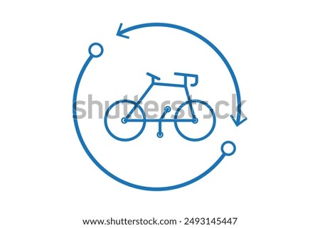 bicycle side view icon in different style vector illustration. two colored and black bicycle side view vector icons designed in filled, outline, line and stroke style can be used for web, mobile, ui