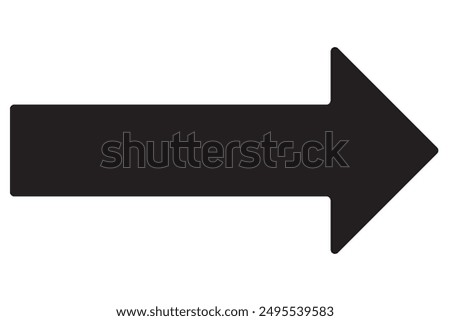 Bold arrow sign collection, set of black arrows icons, isolated on white background - Vector