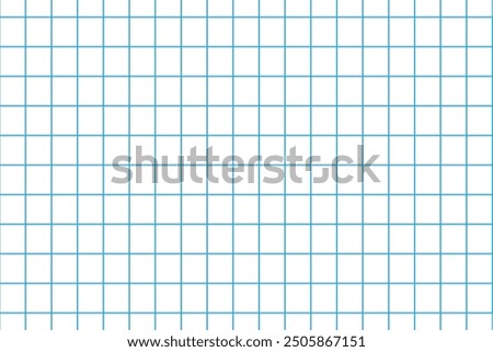 Horizontal grid square graph line page, mockup empty squared grid graph, paper grid square graph line texture of note book blank for notes - stock vector