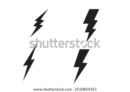 Lightning icon set. electric icon vector. power icon. energy sign