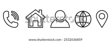 icon, contact, business, social, web, us, phone, email, mail, home, website, set, cv, internet, design, online, information, address, black, telephone, globe, letter, vector, map, location, add, flyer