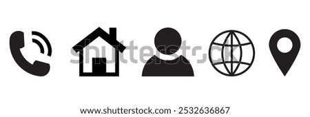 icon, contact, business, social, web, us, phone, email, mail, home, website, set, cv, internet, design, online, information, address, black, telephone, globe, letter, vector, map, location, add, flyer