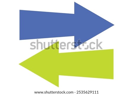 Horizontal dual long straight arrow signs. Red pointer, direction, position symbol and double arrow icon isolated on white background. Long two side arrow pointing vector.