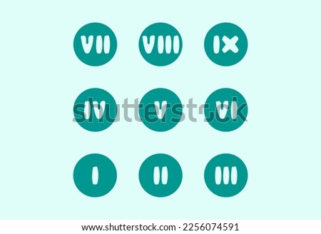 Simple roman numeral graphic design. With a contrasting color. Сток-фото © 