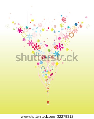 Floral Pattern Background Stock Vector Illustration 32278312 : Shutterstock