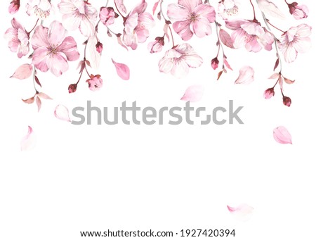 Similar – Image, Stock Photo Blooming cherry tree in the spring garden. Close up of white flowers on a tree. Spring background
