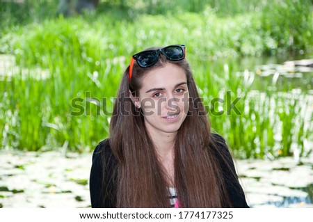 Similar – Image, Stock Photo Lilly portrait Long-haired