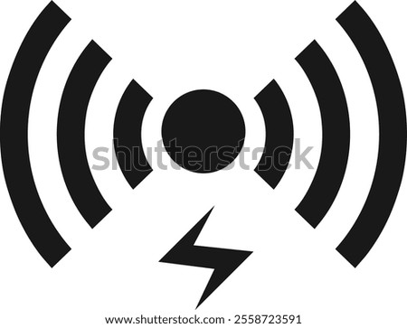 Electric Signal Flat Icon Vector Set Isolated. Suitable for electric City icons and Logo Design, Company Profile and Logo Design.