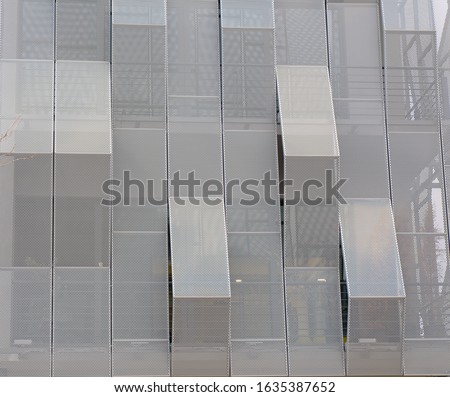 Steel Exterior Detail of a building Stok fotoğraf © 
