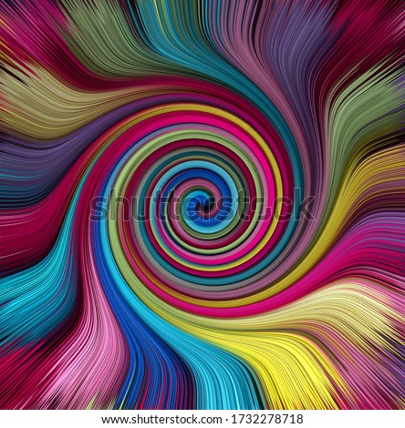 Abstract Rainbow Hurricane Wallpaper. 3D illustration Stok fotoğraf © 