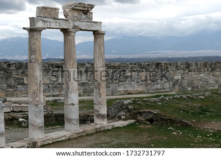 Hierapolis ancient Greek city in southwestern Anatolia Stok fotoğraf © 