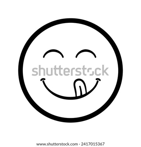 Slightly Smiling Face emoji line icon. linear style sign for mobile concept and web design. Happy face emoticon outline vector icon. Symbol, logo illustration. Vector graphics eps10 