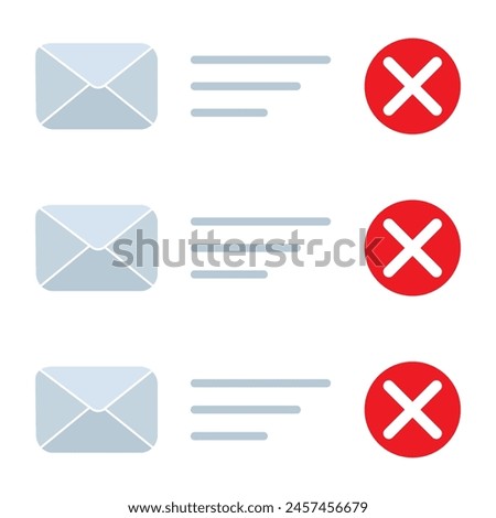Mail icon set. E-mail symbol, vector. Envelope icon set design. Mail Sign and Symbol design for website or apps elements.