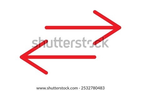 Arrows data transfer icon. Both side arrow icon. Exchange arrow icon. Right and left pointer arrow. 