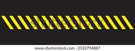 Stripe seamless pattern with Black, Yellow. Police Line. Slash divider. Caution tapes with black and yellow diagonal slashes