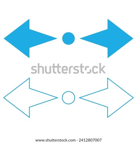 Expand arrows horizontal stroke icon 