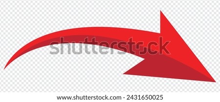 red arrow icon png on white background. flat style. arrow icon for your web site design, logo, app, UI. arrow indicated the direction symbol. curved arrow sign
