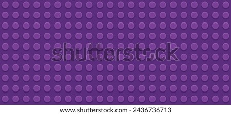 Purple plastic construction plate. Perfect vector background of closeup gloss plastic construction block.