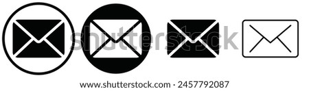 Mail icon set. email icon vector. E-mail icon. Envelope illustration. eps 10