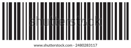  Barcode icon. Barcode vector icon. Simple fake bar code. Bar code for web design. Barcode product distribution icon. Vector illustration  isolated on white background.