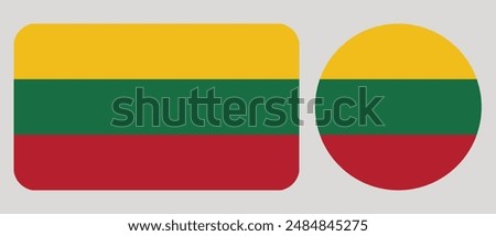 Lithuania flag, Lithuania flag illustration, Lithuania flag picture, Lithuania flag image.