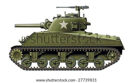 Ww2 Sherman M4a3 105 Mm Tank Stock Photo 27739831 : Shutterstock