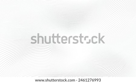 Abstract  white and gray color, modern design stripes background with curve lines, wavy pattern. Vector illustration.