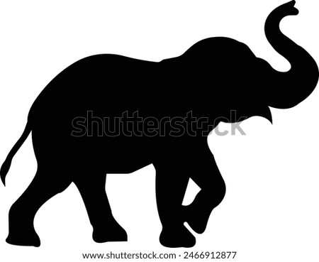 elephant wild animal icon vector, sign, symbol, logo, editable stroke, flat design style isolated on transparent background. elephant silhouette side view use for web and app.