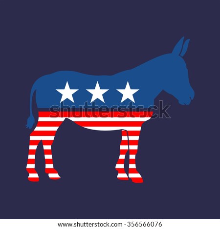 American Democrat Mule Vector