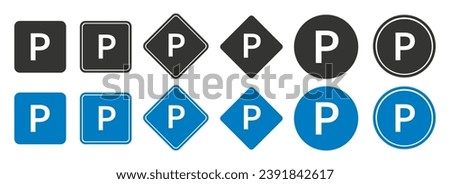 Sign parking icon vector ilustration.