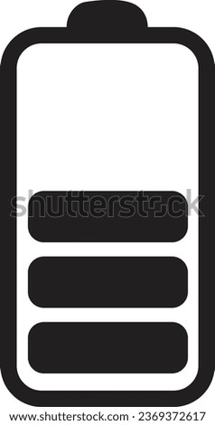 vertical battery level indicator in percentage. Battery indicator symbol. half black Battery level icon isolated on transparent background.