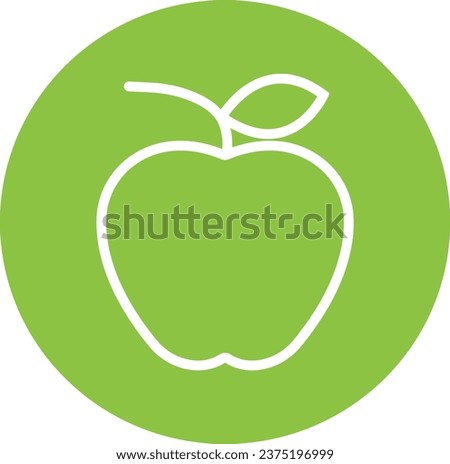 Healthy apple icon. Apple Icon in trendy linear style with editable stock isolated on transparent background. Apple along with leaves. Apple Icon page symbol for your web site design.