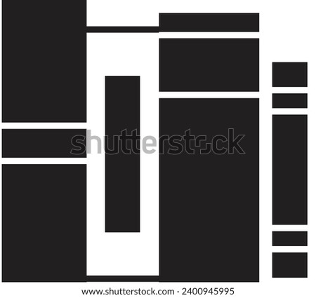 Black Book vector icon. filled flat sign for mobile concept and web design. Book pages glyph icon. Symbol, logo illustration isolated on transparent background.