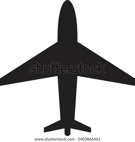 Airplane flight ticket air fly travel takeoff silhouette element. Travel icon. Airplane vector icon designed in black Fill style can be used for web and mobile app isolated on transparent background.