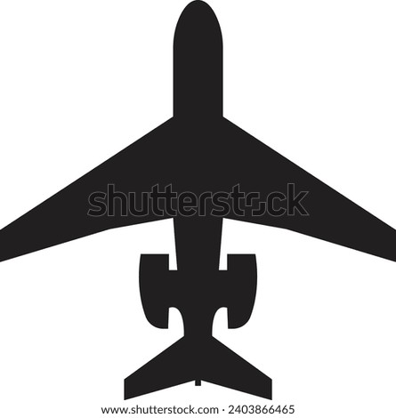 Airplane flight ticket air fly travel takeoff silhouette element. Travel icon. Airplane vector icon designed in black Fill style can be used for web and mobile app isolated on transparent background.