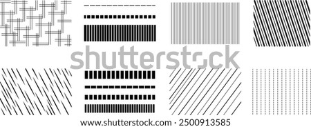 Set of Black Slash line borders. Tilt strip geometric abstract borders. Linear diagonal stroke and slash wallpaper. Digital PNG illustration. footer modern designs isolated on transparent background.