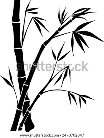 Black bamboo on white,Zen Garden Inspiration Black Bamboo Logo Zen Logo Mastery in Black Elegant Emblem with Bamboo Plant, 