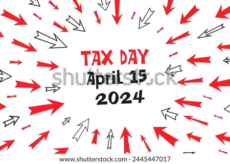 Red and White Tax Day Sign