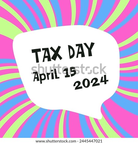Red and White Tax Day Sign