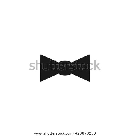 bow tie black web icon, flat illustration for mobile app color picture on a white isolated background