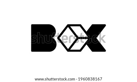 Box vector logotype. Box lettering logo. Cargo company box logo
