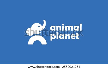 Animal Planet logo.  Elephant logo design eps