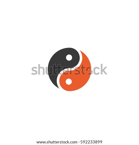 Yin and Yang vector symbol 