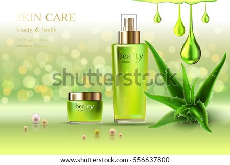 Similar – Image, Stock Photo Aloe vera spray and serum showing natural and eco-friendly beauty and body care product mockup