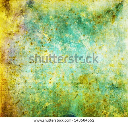 copy Space for inscription Designed green grunge paper texture, background