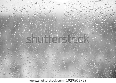 Image, Stock Photo drops on the window and blue sky background