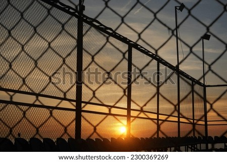 Image, Stock Photo Closed football field