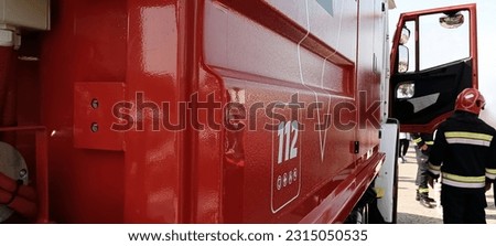 Image, Stock Photo Fire engine 112 Emergency call